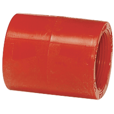 1/2" Adapter, Socket x Female NPT, Red, PVDF, Schedule 80