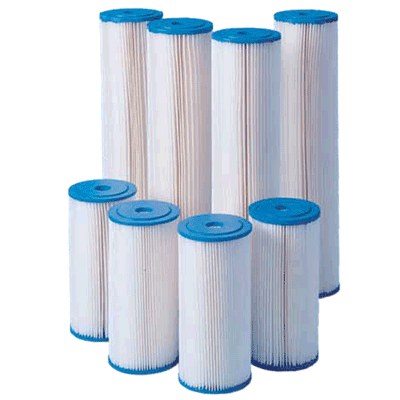 Calypso Blue Series, Polyester Filter Media, 9-3/4" micron, 9-3/4" length, Double Open End with Urethane seals