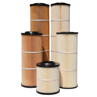 Premium Hurricane High Temp, Polyester Filter Media, 20 micron, 9-5/8" length, Double Open End with Buna-N seals