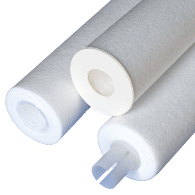 Graver Technologies MBC Series Filter Cartridge, 1 Micron, 40" Length, Cut Ends with No Gasket Seals