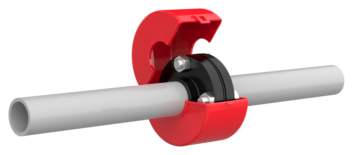 3 in Truflo® LFS Series Flange Shield, Red Polypropylene (LFS030-R)