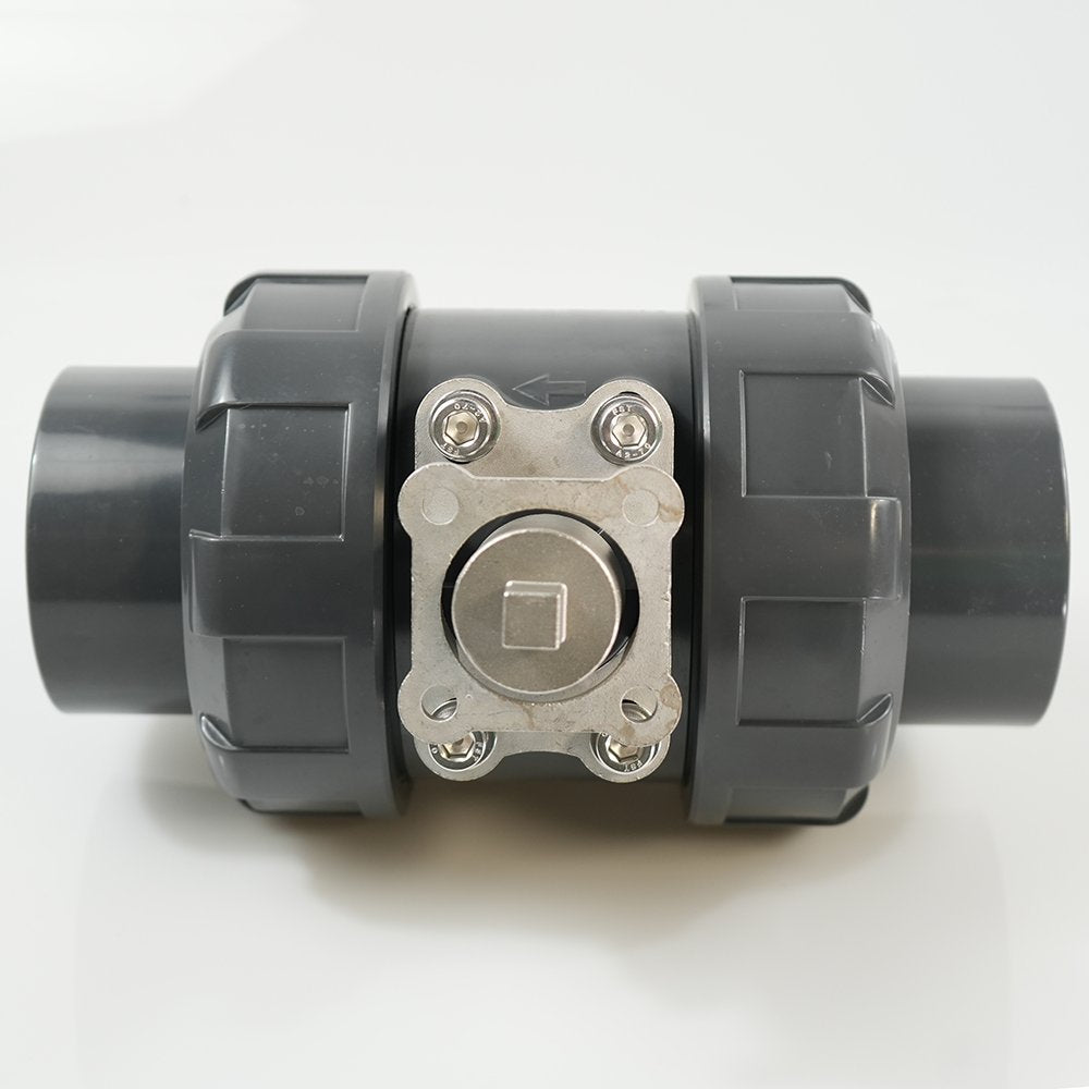 3" PVC True Union Ball Valve - Actuation Ready - FP-ISO-TUBV-S-030