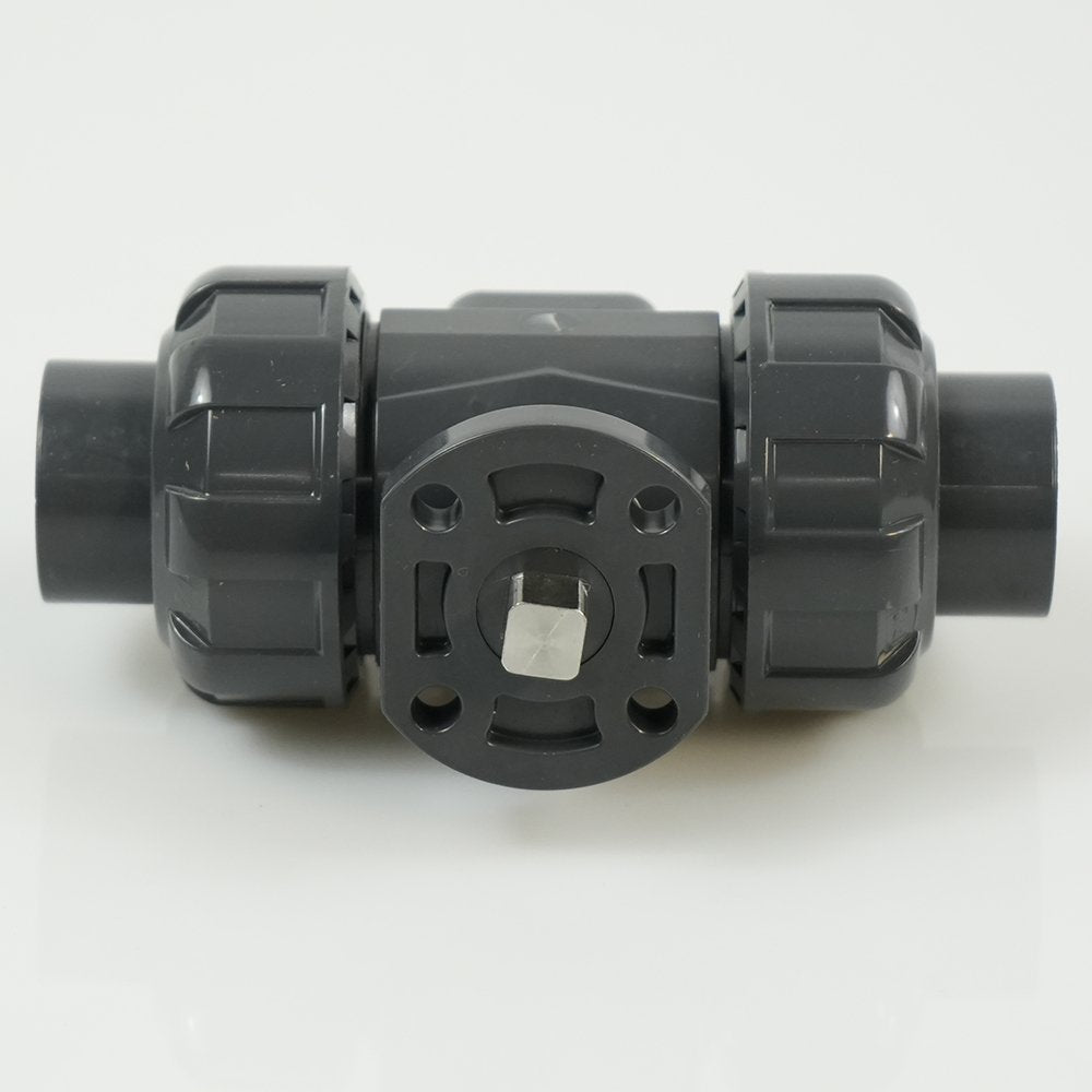 1/2" PVC True Union Ball Valve - Actuation Ready - FP-ISO-TUBV-ST-005