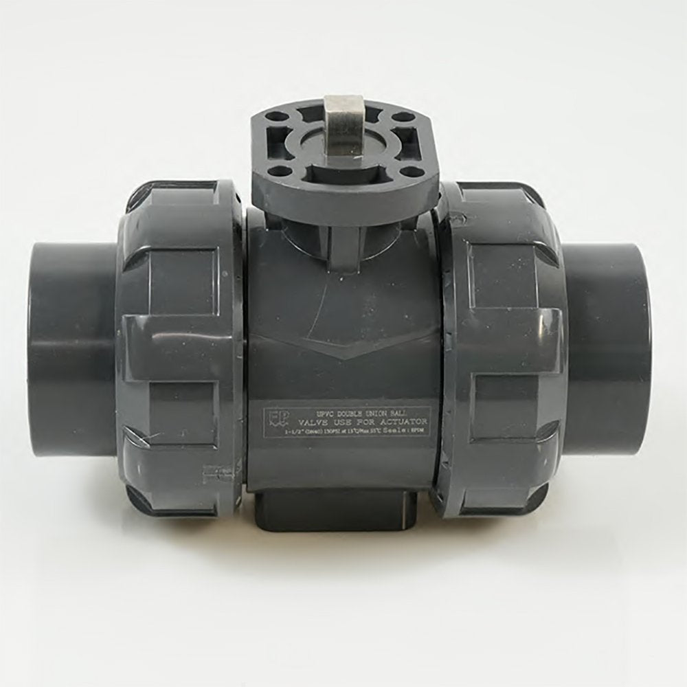 1-1/2" PVC True Union Ball Valve - Actuation Ready - FP-ISO-TUBV-ST-015