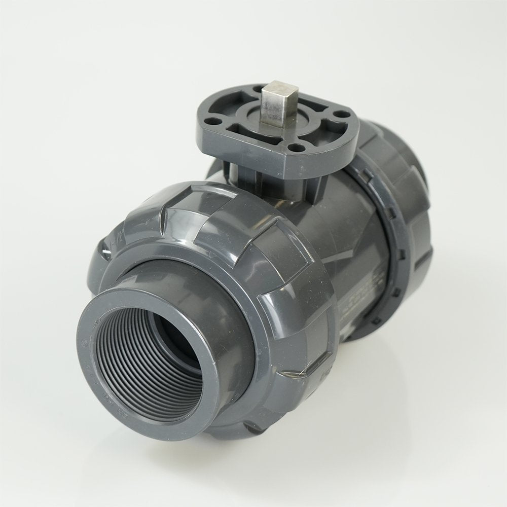1-1/2" PVC True Union Ball Valve - Actuation Ready - FP-ISO-TUBV-ST-015