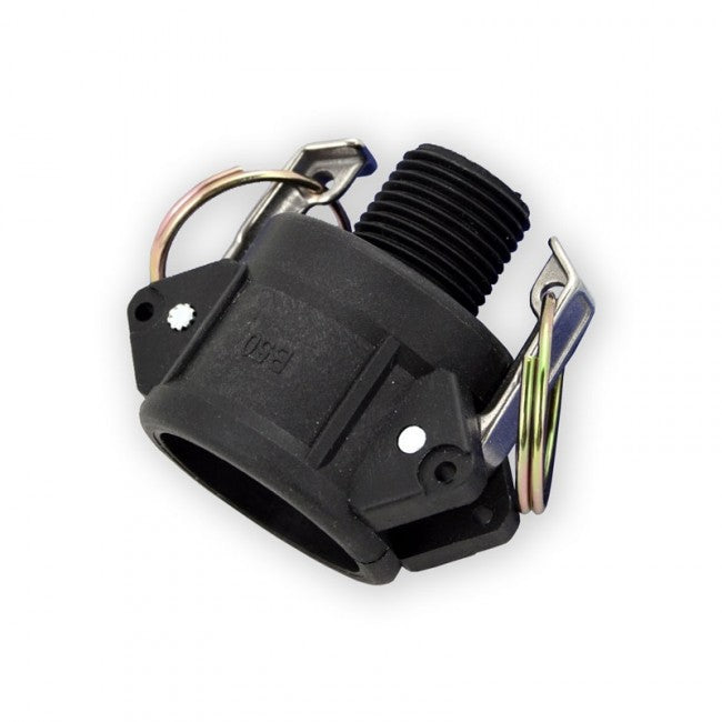 3/4" x 1/2" Flui-PRO PP Camlock Fitting - Female Camlock x MNPT (FP-PP-B-75/50)