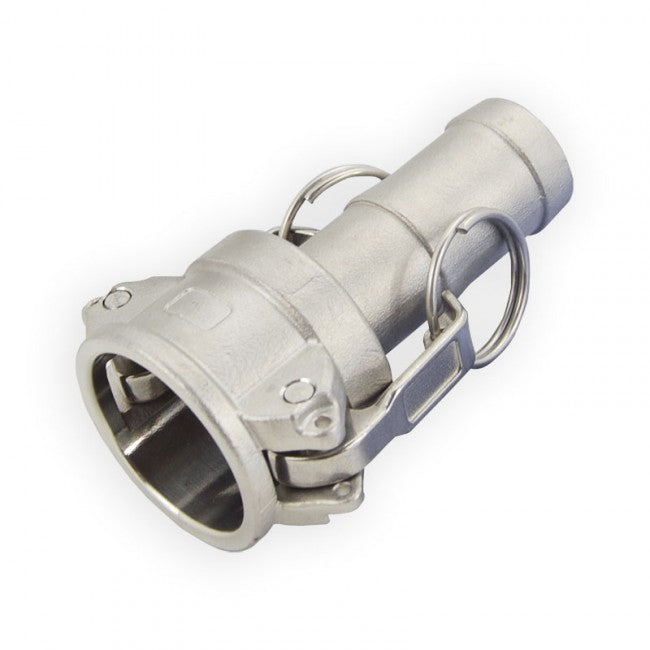 1-1/4" Flui-PRO 316 SS Camlock Fitting - Female Camlock x Hose Shank (FP-SS-C-125)