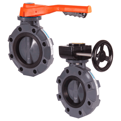 Hayward BYV Series, 4" PVC Butterfly Valve, PVC Wafer, EPDM Seals