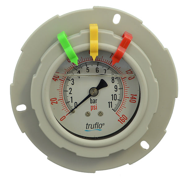 2-1/2" Truflo OBS-A Series Panel Mount Gauge & Isolator (OBS-A-P-0-160)
