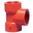 1-1/2" Tee, Socket, Red, PVDF, Schedule 80