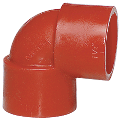 1" 90&#176 Elbow, Socket, Red, PVDF, Schedule 80