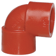 1/2" 90&#176 Elbow, Threaded, Red, PVDF, Schedule 80