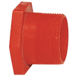 1/2" Plug, Male NPT, Red, PVDF, Schedule 80