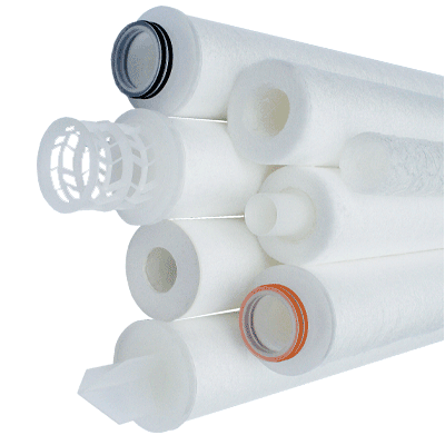 Graver Technologies Crystal MBF Series Filter Cartridge, 10 Micron, 10" Length, Cut Ends with No Gasket Seals