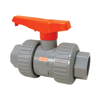 Nibco 1-1/2" CPVC Tru-Bloc True Union Ball Valve, Viton O-rings, Socket/FPT Ends