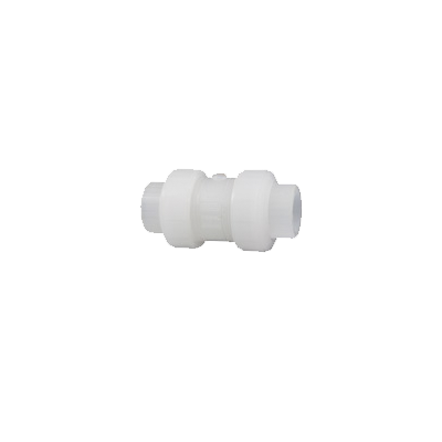 1" Ball Check Valve, True Union, Socket, Natural, PVDF, FKM Seal, Schedule 80