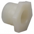 1" x 3/4" Bushing, Flush, Male NPT x Female NPT, Natural, PVDF, Schedule 80