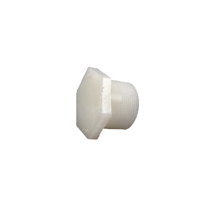 1-1/2" Plug, Male NPT, Natural, PVDF, Schedule 80