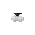 1-1/2" Ball Valve, Threaded, True Union, Natural, PVDF, FKM Seal, Schedule 80, Model C, Black Handle
