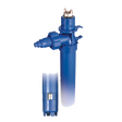 Series PF Drum Pump, 2.00" Polypropylene Tube, 1" Hose Barb Discharge, 316 Stainless Steel Shaft, FKM O-Ring, 48" Tube Length, 1.8 Maximum Specific Gravity