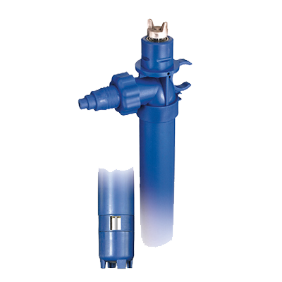 Series PF Drum Pump, 2.00" Polypropylene Tube, 1" Hose Barb Discharge, 316 Stainless Steel Shaft, FKM O-Ring, 48" Tube Length, 1.8 Maximum Specific Gravity