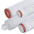 Graver Technologies QxL Series Filter Cartridge, 0.45 Micron, 20" Length, 222/Flat Single Open End with Silicone Seals
