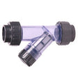 1/2" Flui-PRO Clear PVC Y-Strainer