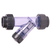 1/2" Flui-PRO Clear PVC Y-Strainer