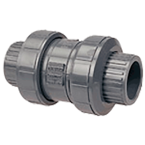 Nibco 1-1/2" Ball Check Valve, PVC Body with Socket/FPT Ends