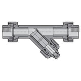 Clear PVC Industrial Y-Strainer